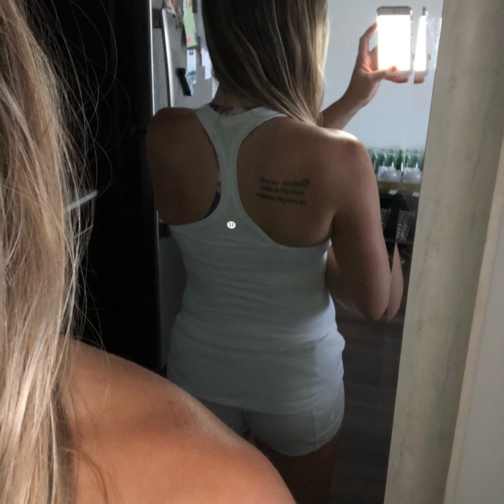 White Lululemon Racerback Tank